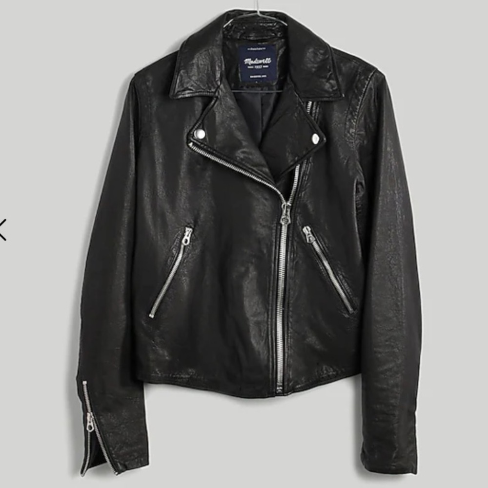 Madewell The Washed Leather Motorcycle Jacket S